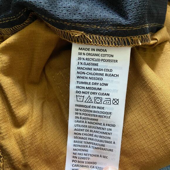 Prana Double Peak E-Waist 8" Short Men's XL Antique Bronze Standard Fit Pull On - Picture 8 of 11